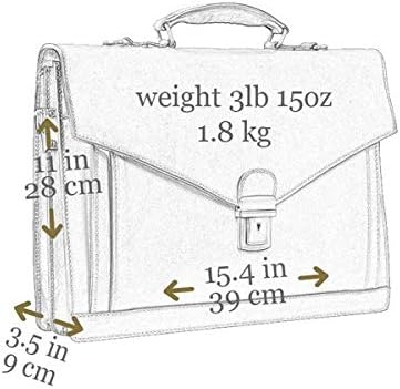 Временска отпорност кожна чанта за мажи рачно изработена италијанска деловна торба елегантен случај на црна аташе