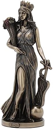 Веронезе Дизајн 11 1/4 инчи Тиче грчка божица на Fortune Home Decor Decor Decor Resin Statutue Bronze Finish