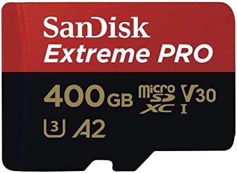 Sandisk 400gb Micro SDXC Екстремни Про Мемориска Картичка Работи Со GoPro Херој 7 Црна, Сребрена, Херој7 Бела UHS-I A2 Пакет Со Сѐ,