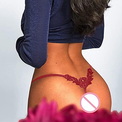 Секси грло за жени секси лигави чипка цветни печатени гаќички долна облека, шупнат од лак, микро Т грб Танга Панти