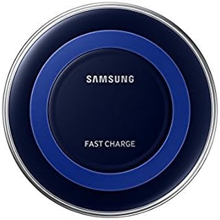 Samsung QI Сертифициран Брз полнење безжичен полнач подлога универзално компатибилна со сите телефони со овозможено QI - црна/сина