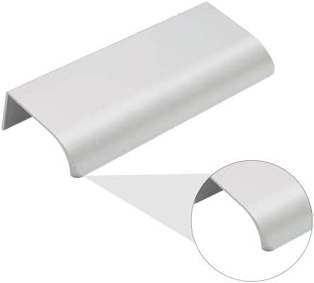 Повлекување на раб на прстот од 10 пакувања, 80мм/3,15 лак алуминиум скриена рачка, заден монтиран прсти за прсти на табулаторот за влечење