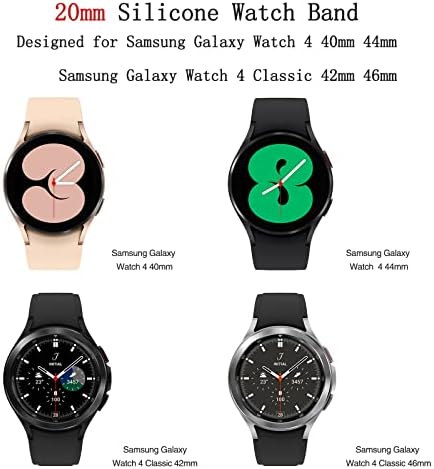 Мугуст Часовник Бенд Компатибилен Со Samsung Galaxy Watch 4 Бендови 40mm 44mm Жени Мажи, Галакси Види 4 Класичен Бенд 42mm 46mm, 20mm