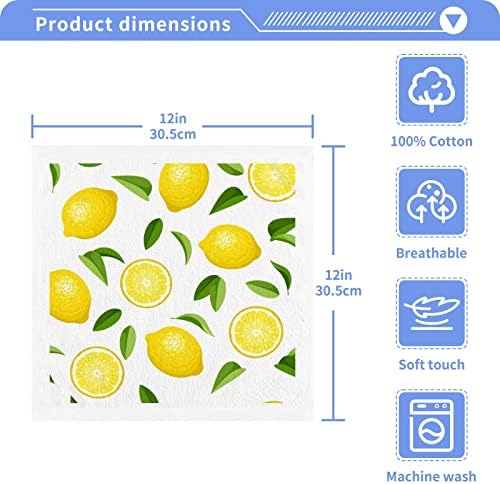 Кигаи 2 пакувања за мијалници од лимон - меки крпи за лице, теретани за теретани, хотел и спа -квалитет, крпи за чисто памучно прсти