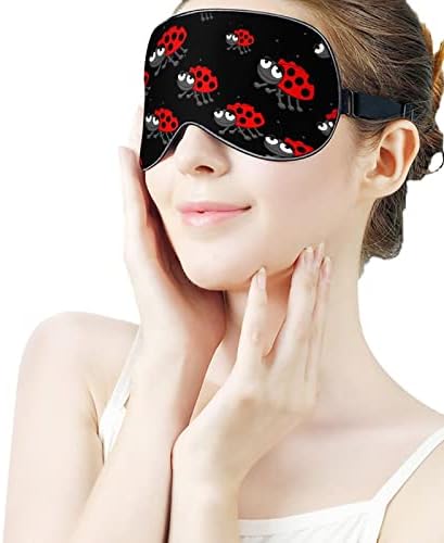 Забавна маска за спиење, за ромување маска, симпатична обвивка за сенка на очите со прилагодлива лента за жени мажи ноќ