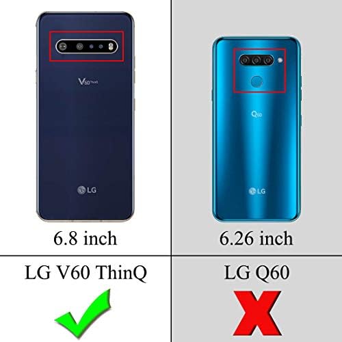 Sucnakp за LG V60 Thinq Case LG V60 Case TPU технологија за апсорпција на шок, зголемена бисела заштитна за LG V60 ThinQ