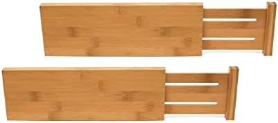 Lipper International 8895 Bamboo Wood Custom одговара прилагодливи делители на фиоки за фиоки, сет од 2