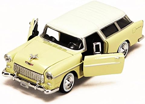 1955 Chevy Bel Air Nomad, Yellow - Motormax 73248 - 1/24 Scale Diecast Model Toy Car Car Car Car
