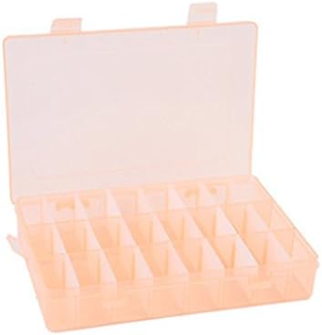 Mollensiuer 2 пакет 24 решетки пластични накит за складирање на мушка кутија Организатор контејнер со прилагодливи делители