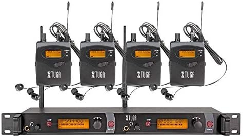 XTUGA RW2080 Ракета Аудио Целиот Метал Безжичен Во Уво Монитор Систем 2 Канал 4 Bodypack Мониторинг со Во Слушалки Безжичен Тип Се Користи