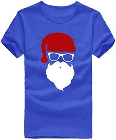 Премак цртан филм краток ракав Санта смешна маица мажи мода од кошула со врат