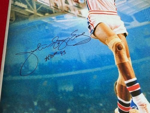 Julулиус Ервинг, автограмиран „Ins. Постер 76'ers - Автограмирани НБА фотографии