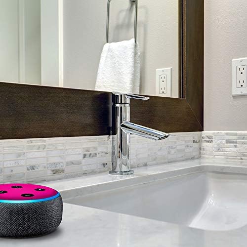 Hotешка розова - винил декларална кожа компатибилна со Echo Dot 3rd Generation Alexa - Декорации за вашите паметни домашни звучници, одлични