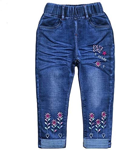 Паунолат 18м-7Т Дете Големи Девојки Панталони Облека Сет 2 парчиња памук врвот И Фармерки