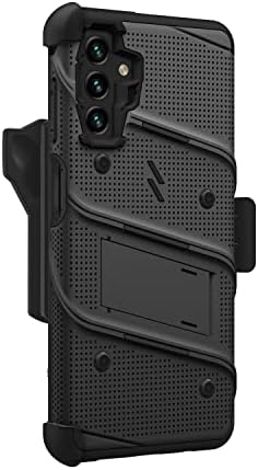 Зизо Болт пакет за Galaxy A13 / A13 5G кутија со заштитник на екранот за лансирање на футрола - црна боја - црна