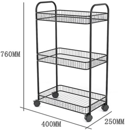 ZSEDP Cart Rack Дневна соба за складирање бања кујна подни решетки со тркала