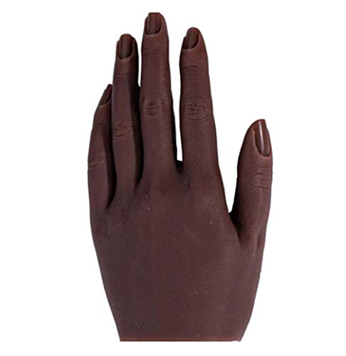 Вежбајте маникир за обука на рацете, модел за шминка за нокти Алатка за лажни рачни силиконски животни животни прсти, Д, лево