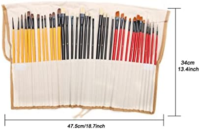 Четки за боја на Chysp 38pcs Поставете синтетички природни четки за коса со четка за четка за уметност што ги снабдува акварел и четка за