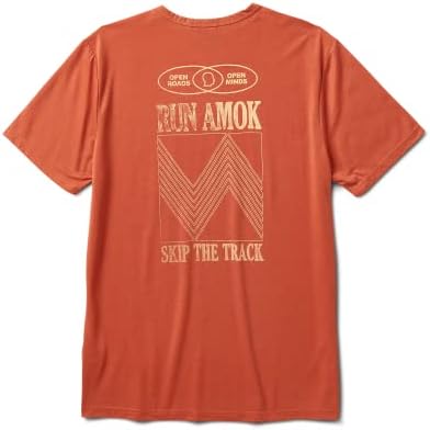 Roark Run Amok Mathis Краток ракав маица, влага за влага, брзо сушење, тренингот за мажи за мажи