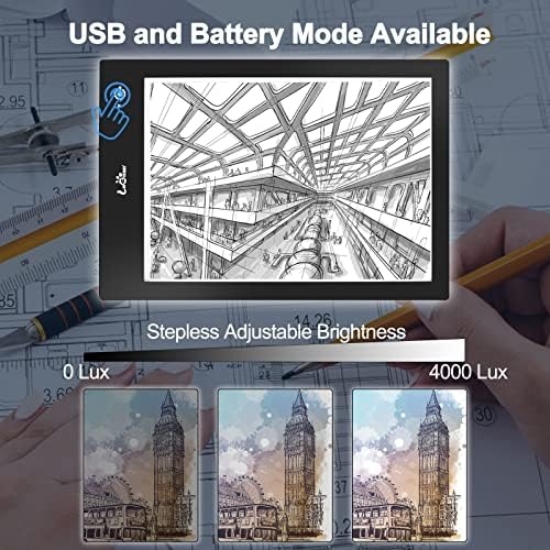 Litenergy Полнење Батерија Напојува Светлината Следење Кутија, Ултра-Тенки Прилагодливи USB Моќ Арткрафт LED Трага Светлина Рампа