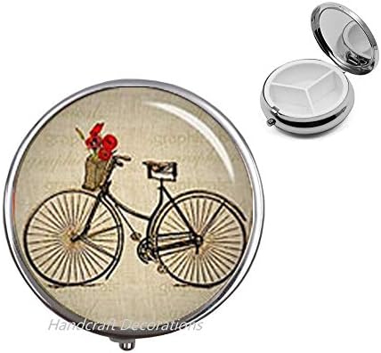 Велосипед Пилула Случај Велосипед Пилула Кутија Велосипед Накит, Подароци за Велосипедисти,Роденденски Подарок за Неа-Подарок За