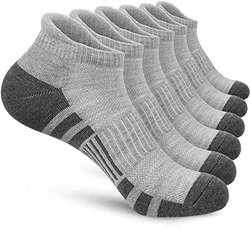 Фелисигели Глуждот Атлетски Трчање Чорапи Ниско Намалување Спортски Чорапи Дише Амортизирани Јазичиња Чорапи За Мажи Жени 6 Пара