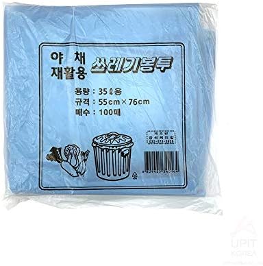 Upite HDPE торбички со тешки ѓубре можат да обложат 9Gallon, 21,6x30 100 -броеви - сина