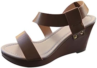 Сандали за жени платформата за клин-пета што не се лизга римски сандал за чевли за чевли за чевли за чевли со лекови на папучи обувки