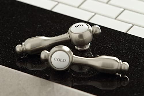 Кингстон месинг KS1498tal Tudor Vessle Sink Faucet, четкан никел, 6-1/2 инчи во стискање, четкан никел