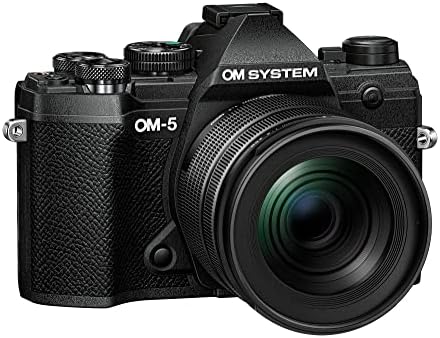 ОМ Систем ОМ-5 Црна микро четири третини Системска камера M.Zuiko Digital ED 12-45mm F4.0 Pro комплет за надворешна камера Времето