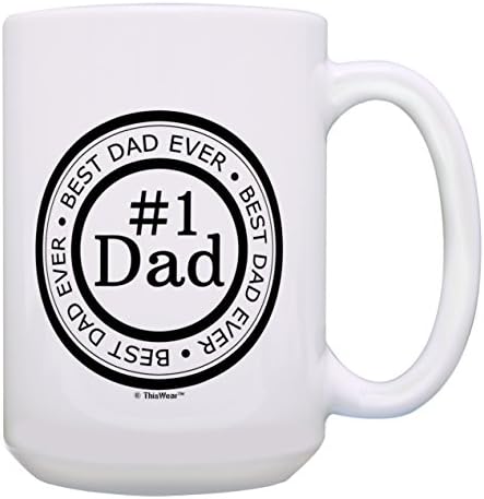 Подарок За денот На таткото Најдобар Татко Некогаш Број 1 Тато Идеи За Подароци Роденденски Подарок Шолја За Кафе Чај Бела