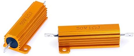 Lm yn 50 watt 1 ом 5% жица отпорник електронски отпорници на алуминиумска обвивка злато злато