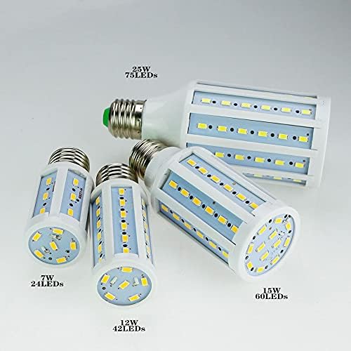 Широки напонски светла 1 пакет LED сијалица со пченка Висока моќност E27 5730 SMD SUPER BRIGHT AC 220V 110V 3W 5W 7W 12W 15W 25W 30W