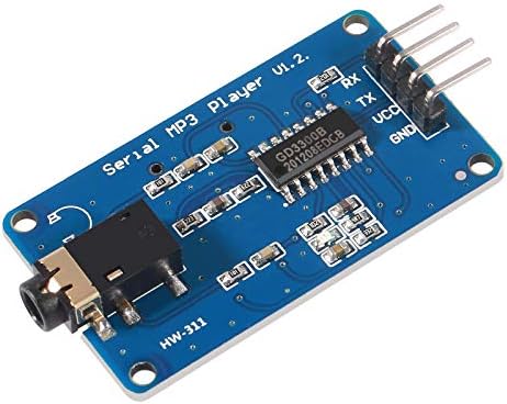 Dorhea 2PCS YX5300 UART Контролен сериски Mp3 Musicer Module Module Voice Serial Port UART Контролен модул со слот за TF картичка за AVR/ARM/PIC