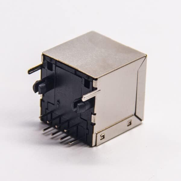 GXMRHWY 30PCS RJ45 Заштитен спојник 1 * 1 180 степени на натопување за модуларен конектор за монтирање на PCB