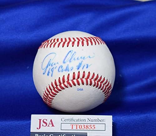 Gene Oliver 1969 Cubs JSA COA Autograph потпиша бејзбол
