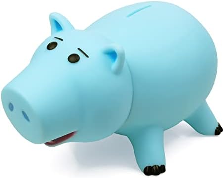 Phocas Hamm Piggy Bank Ubreakable Симпатична сина свиња пари пластична заштеда на монети банка за деца Божиќен роденден подарок