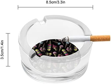 Сладолед шема стакло од пепелници за цигари и цигари, држач за табела за табела за декорација на маса