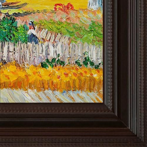 Overstockart van Gogh harvest со уметнички дела во Честерфилд длабоко црно оксблод акцент финиш
