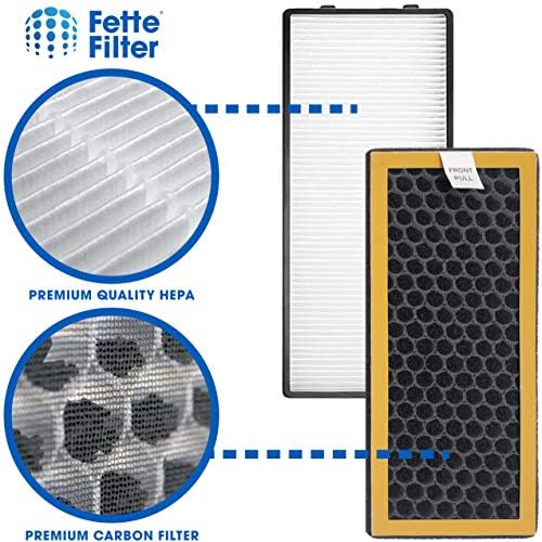 Fette Filter - 2 HEPA и 2 активирани јаглеродни филтри компатибилни со TotalClean Petplus. Споредете со дел at-pet01, at-pet02,