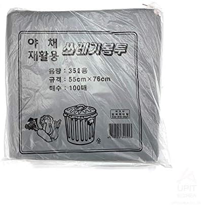 Upite HDPE торби за ѓубре може да обложи 9Gallon, 21,6x30 100 -броеви - црно