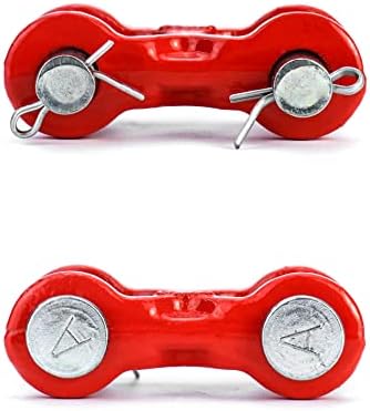 Qwork Chain Double Clevis Repair Mid Link, Heavy Duty 2 Pack 3/8 Traveon Transport Transport Tranier Triler Tie Down Down Links Капацитет за