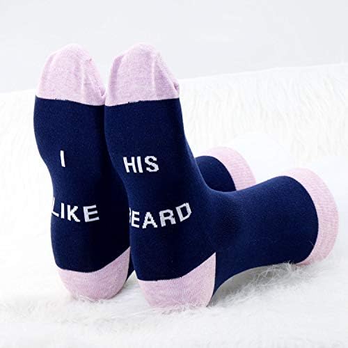 МБМСО Couples Matching Socks I Like His Beard I Like Her Butt Funny Couples Gifts