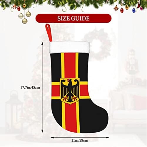 Yuyuy Германски орел Божиќна порибна декорација на одмор камин виси чорап 18 инчи чорапи