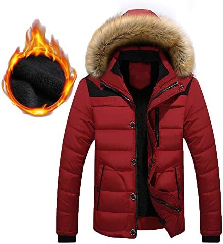 Худ топла јакна мажи јакна со патент отворен палто џеб зимски дебели машка палта и јакни модни зимски палта за мажи