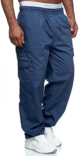 Панталони за мажи, машка опуштена вклопена карго -пантолона лесна работа за пешачење на отворено панталони