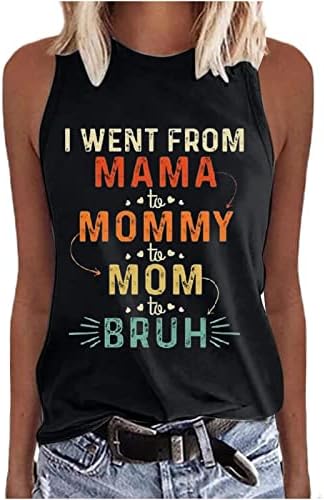 Мама кошула за жени Бејзбол мајки кошули со кошули за мајки за подароци за печатење на лекови без ракави без ракави врвови