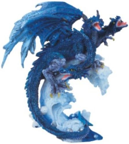 Stalestreet 3 headed Dragon Collectible Fantasy Figurine Figurine Serpent Decoration Statuation