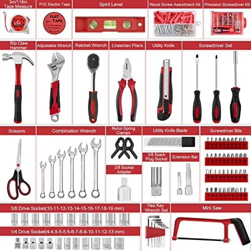 Комплет за алатки за домаќинство Sundpey 257/300 -PCS - Домашна алатка за поправка на автоматски комплетни комплети за општи алатки за рачни
