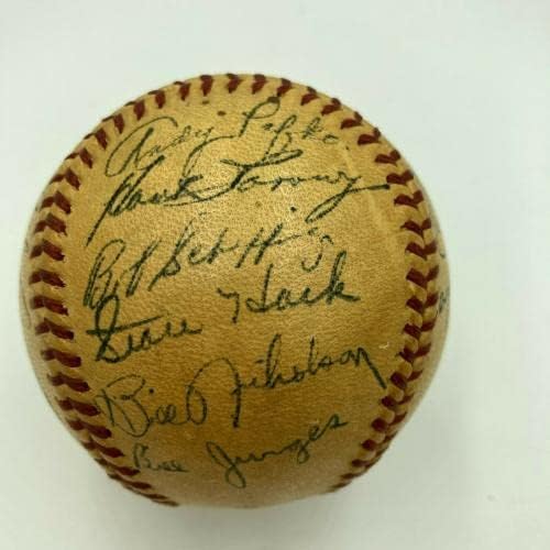 1947 година Тимот на Чикаго Кобс потпиша Бејзбол на Националната лига JSA COA - автограмирани бејзбол